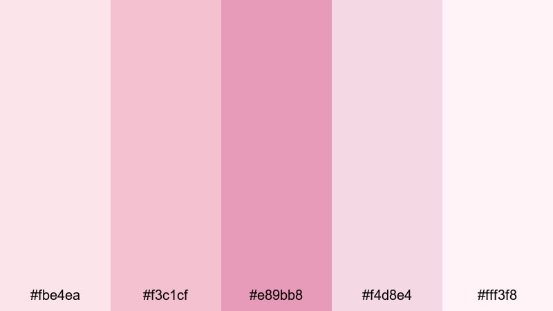 rose cloud reverie soft color palette with hex codes