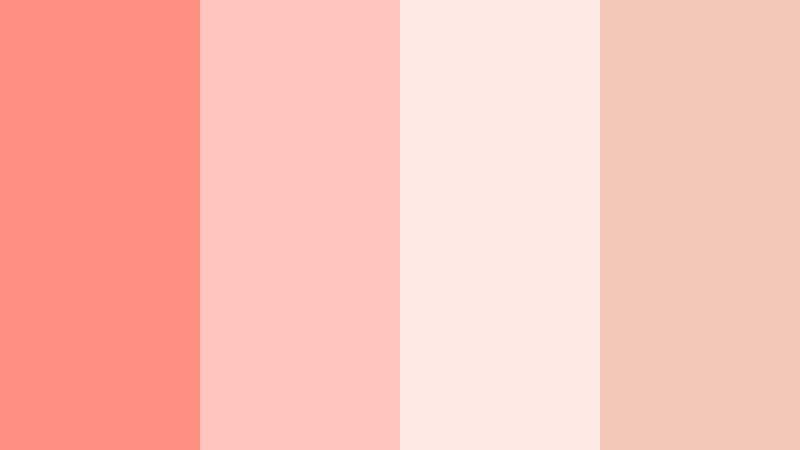 rose coral daydream aurora coral color palette with hex codes