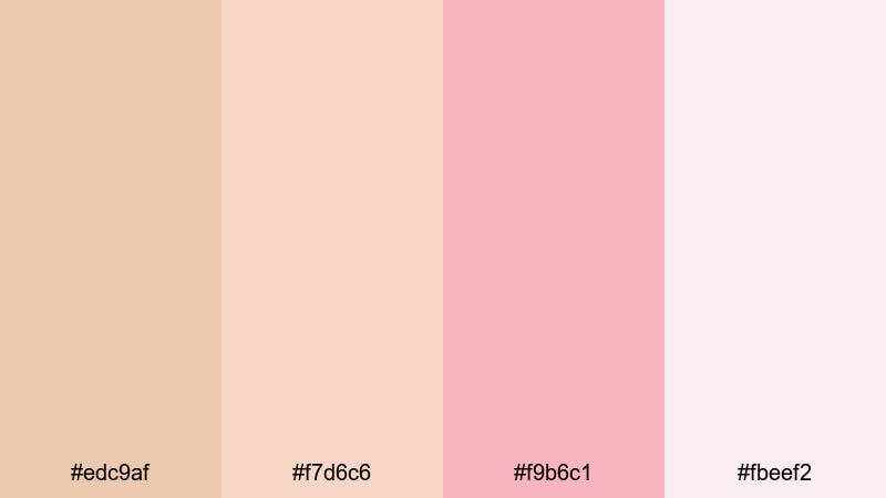 rose dune whisper desert sand color palette with hex codes