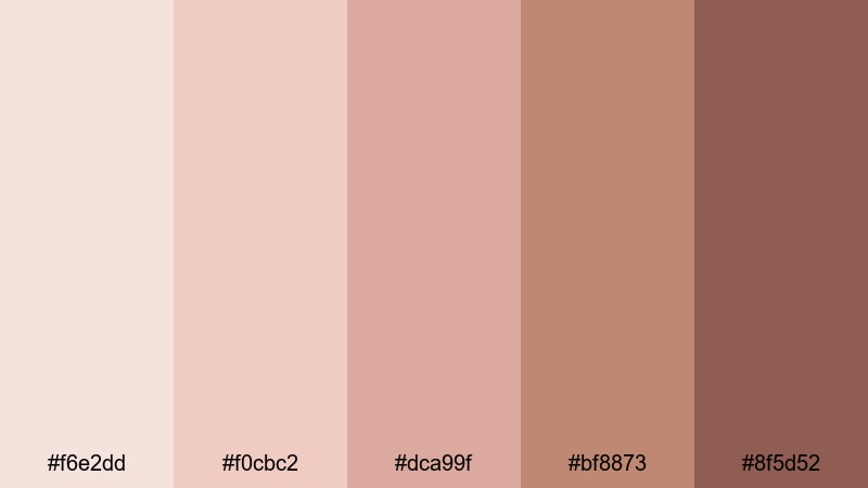 rose dust fawn harmony fawn color palette with hex codes