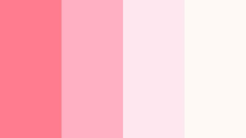rose foam daydream coral reef pink color palette with hex codes