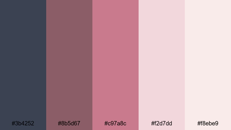 rose garden courtyard castle color palette with hex codes