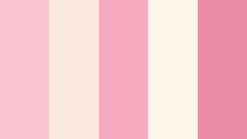 rose gelato counter pink and cream bakery color color palette with hex codes