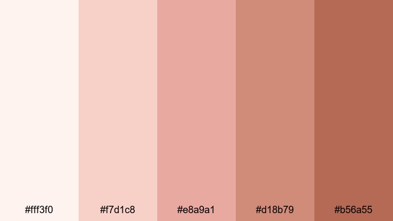 rose gold gelato ice cream color palette with hex codes