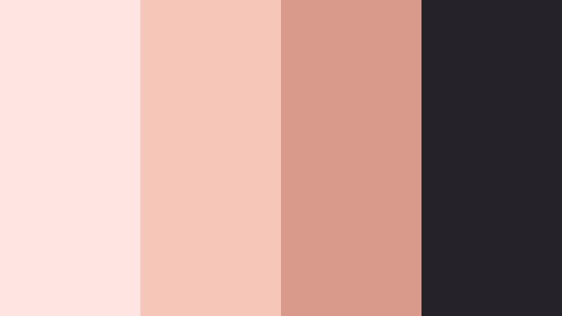 rose gold interface misty rose color palette with hex codes