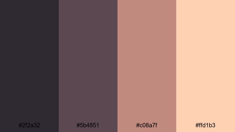 rose gold lattice gradient color palette with hex codes