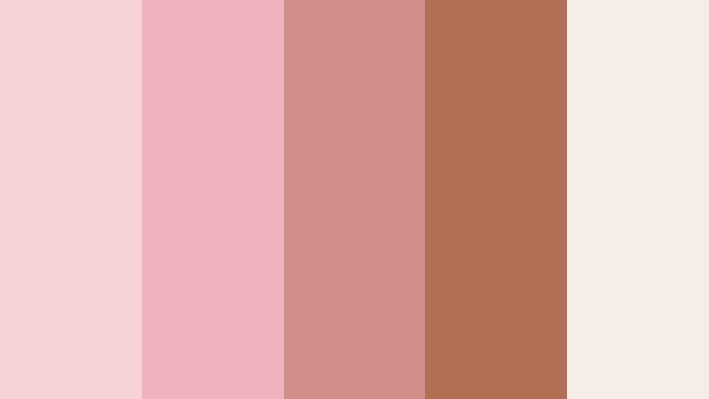 rose gold premiere warm blush color palette with hex codes