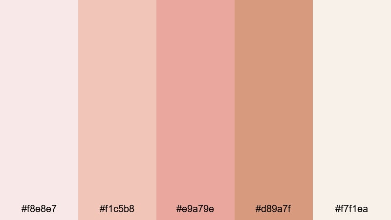 rose gold rococo frame rococo color palette with hex codes