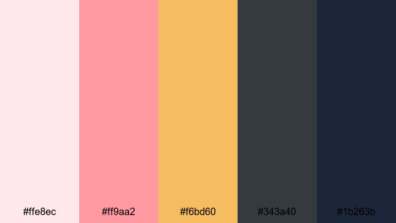 rose gold studio chic rose red color palette with hex codes