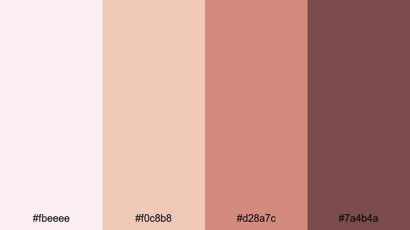 rose mirage sands sand color palette with hex codes