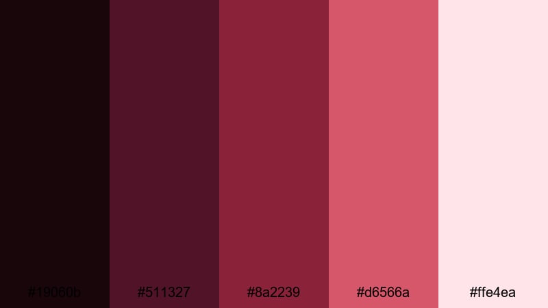 rose of the undying vampire color palette with hex codes