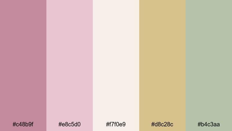 rose parlor whispers victorian color palette with hex codes