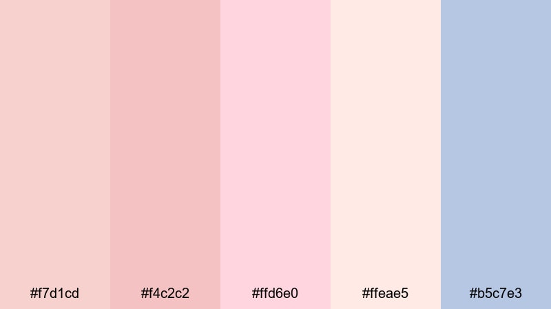 rose petal bokeh tea rose color palette with hex codes