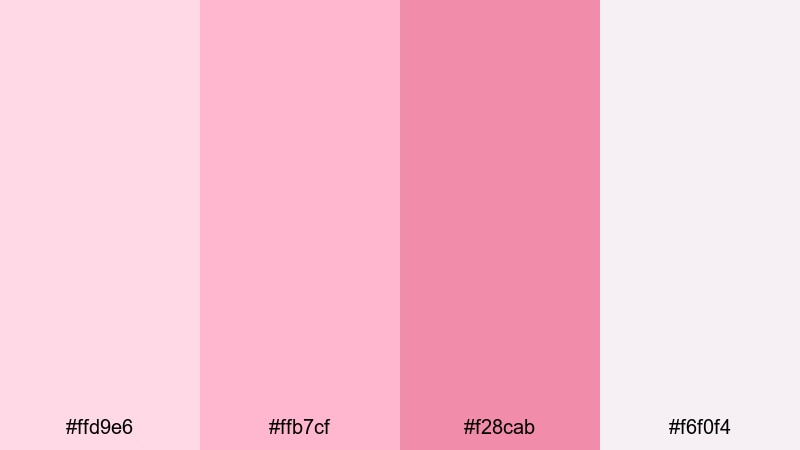 rose petal daydream rose color palette with hex codes