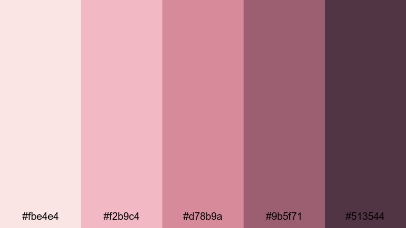 rose petal fresco renaissance color palette with hex codes