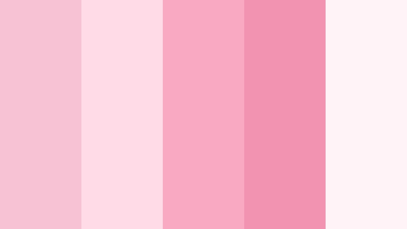 rose petal letters feather pink color palette with hex codes
