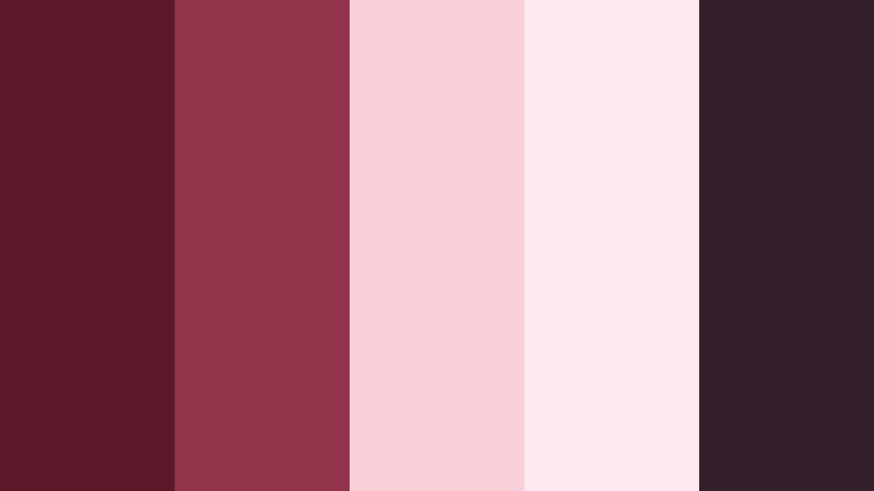 rose petal letters velvet burgundy color palette with hex codes