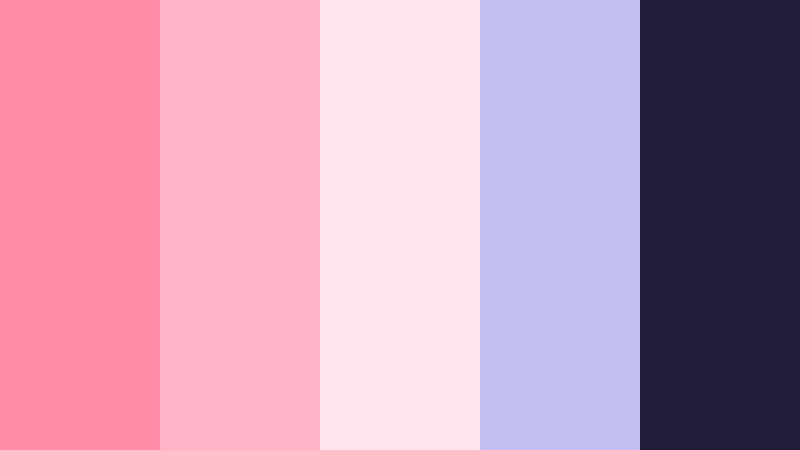 rose quartz horizon neon sunset color palette with hex codes