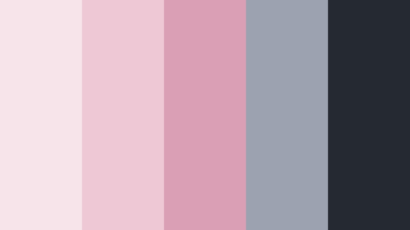 rose quartz interface dusty pink color palette with hex codes