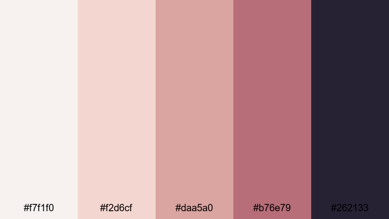 rose quartz interface rose gold burgundy color palette with hex codes