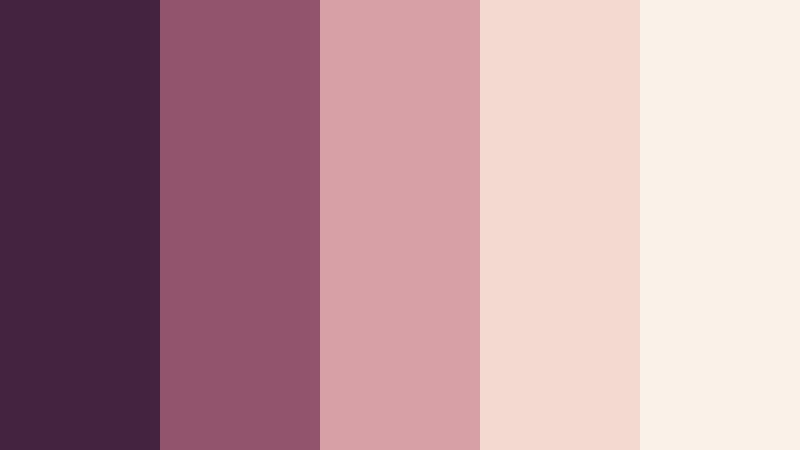 rose smoke whisper retro plum color palette with hex codes