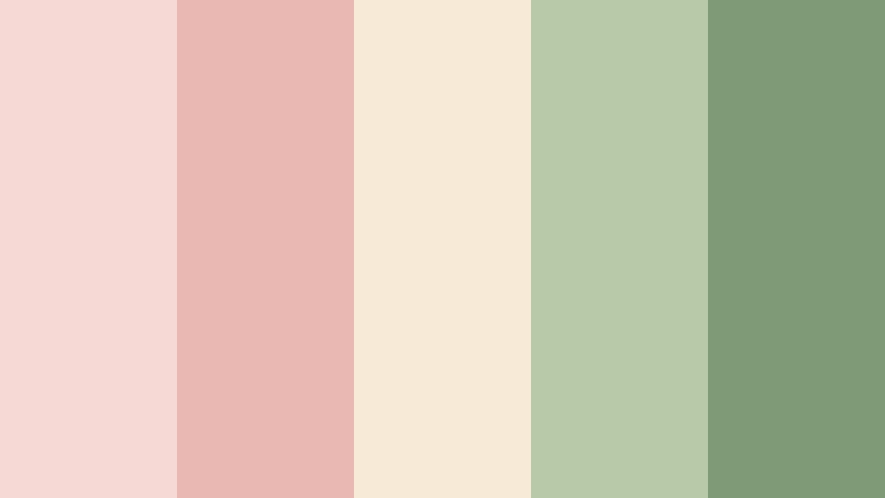 rosebud morning cottagecore color color palette with hex codes