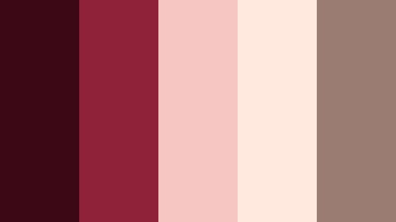 roselit evening vows midnight maroon color palette with hex codes