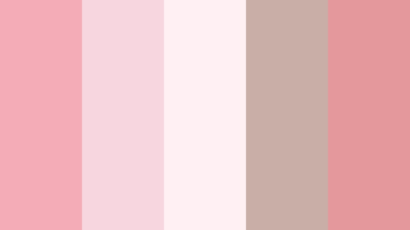 rosewater morning sunrise color color palette with hex codes