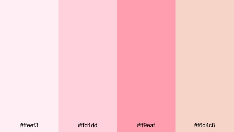 rosewater wedding bouquet floral color palette with hex codes