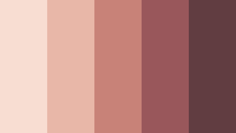 rosewood blush warm tone color color palette with hex codes