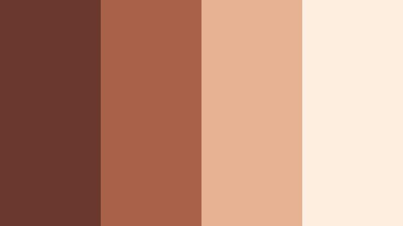 rosewood latte morning redwood brown color palette with hex codes