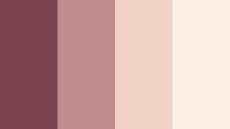 rosewood loft afternoon dusty maroon color palette with hex codes