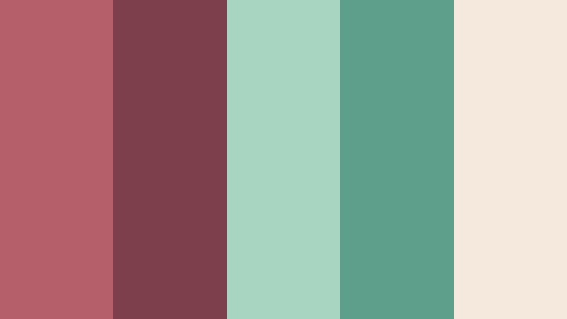 rosewood mint whisper complementary color color palette with hex codes