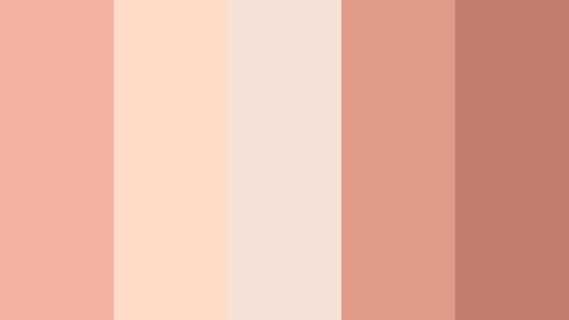 rosy apartment glow muted salmon color palette with hex codes