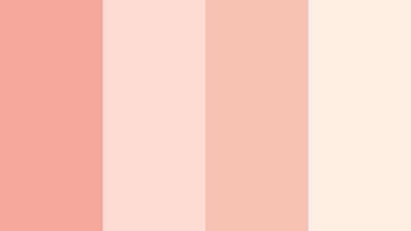 rosy apartment glow vintage coral pink color palette with hex codes