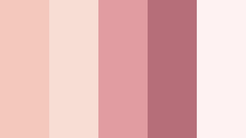 rosy editorial glam champagne blush color palette with hex codes
