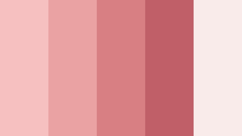 rosy letterbox warm blush color palette with hex codes
