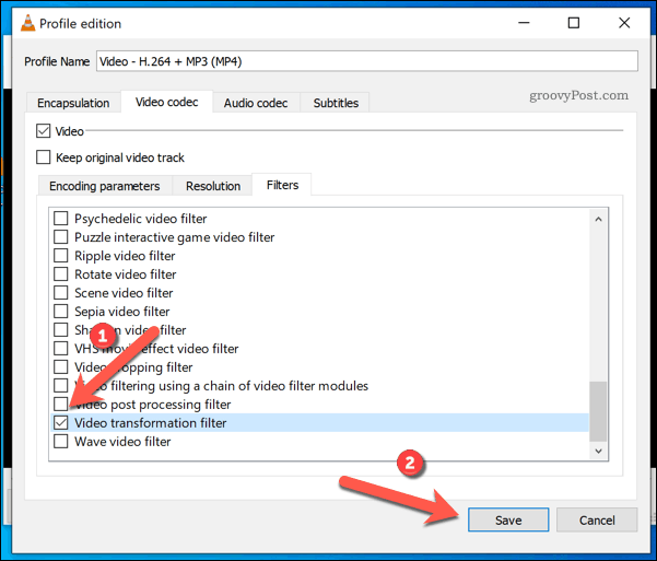how to rotate video in windows in VLC