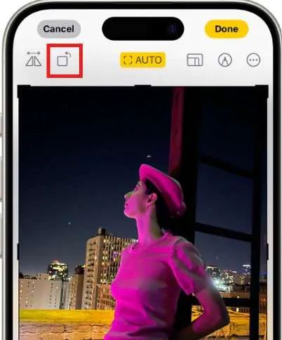 rotate video in photos app