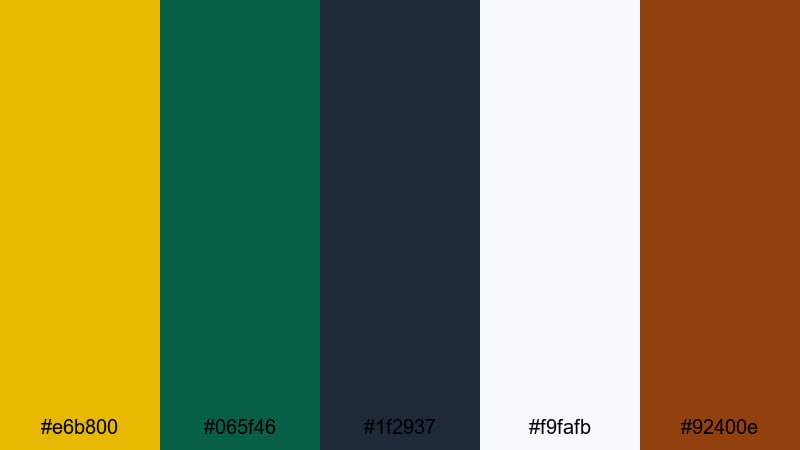 royal banquet table gold dark green color palette with hex codes