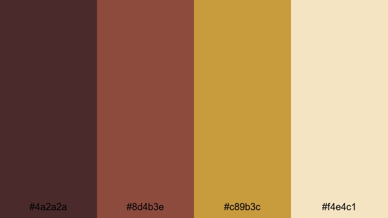 royal chamber gold baroque color palette with hex codes