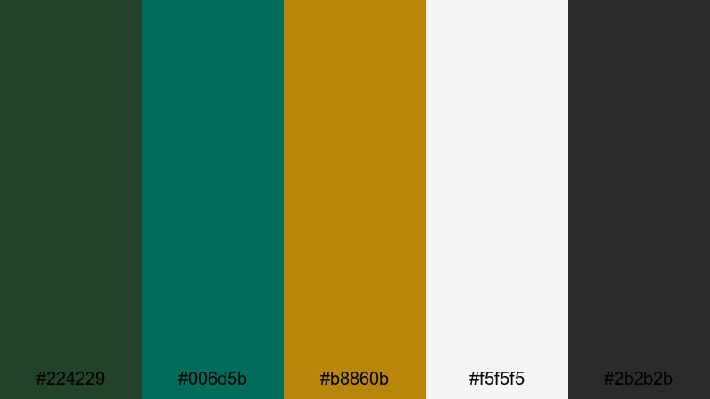 royal hunt ceremony hunter green color palette with hex codes
