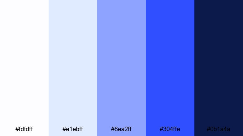 royal ice titles white blue color palette with hex codes