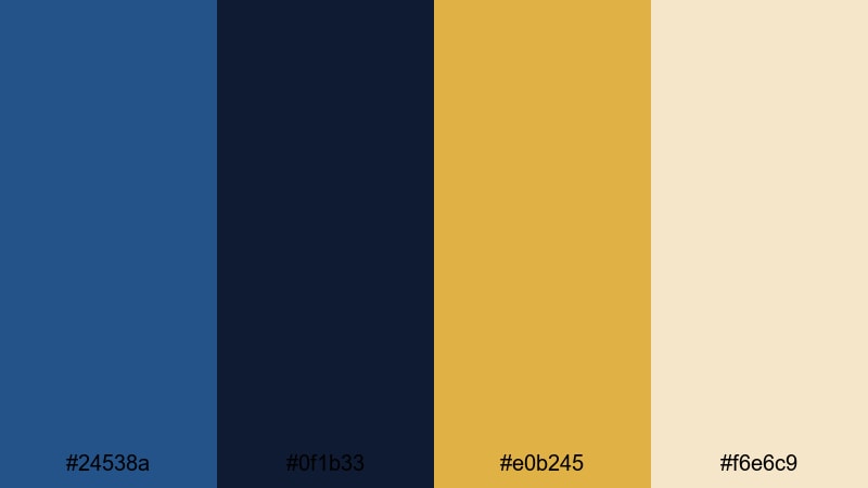 royal premiere glow lapis lazuli color palette with hex codes
