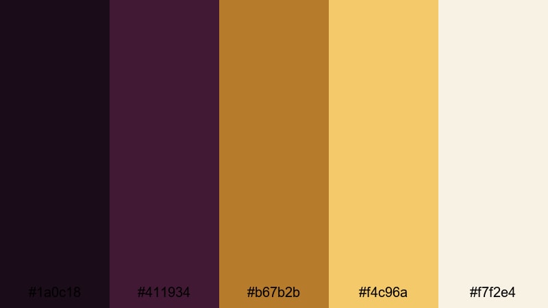 royal stage curtain gold color palette with hex codes