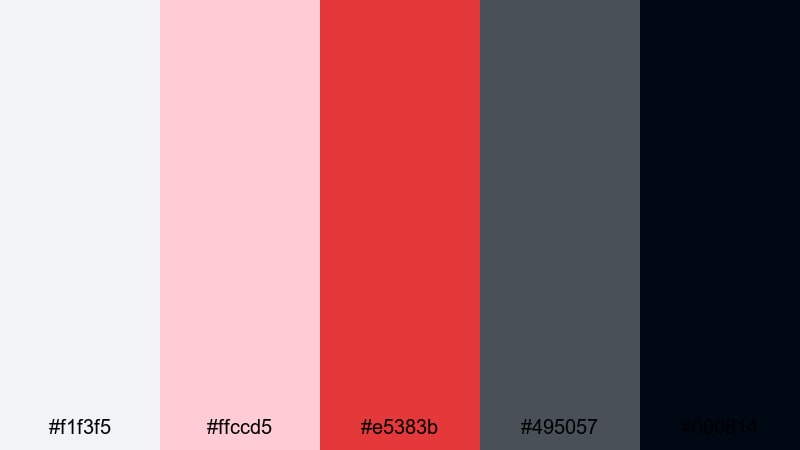 ruby tech accent ruby color palette with hex codes