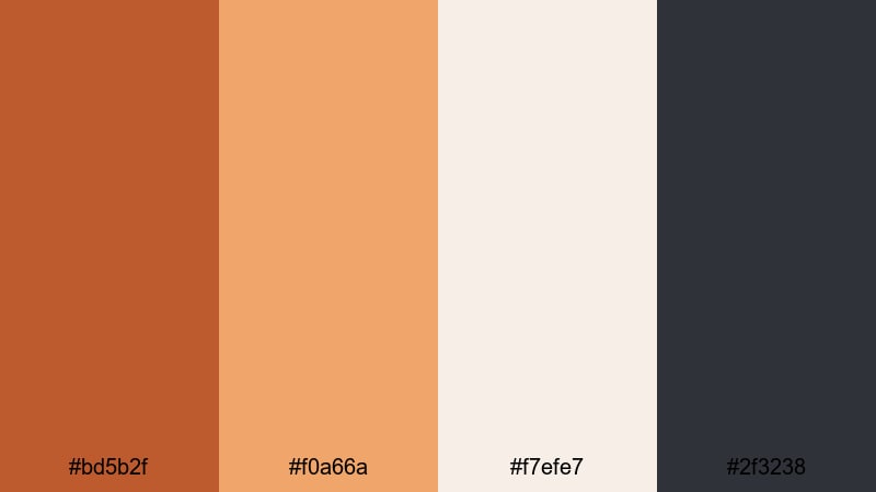rust studio identity rust orange color palette with hex codes