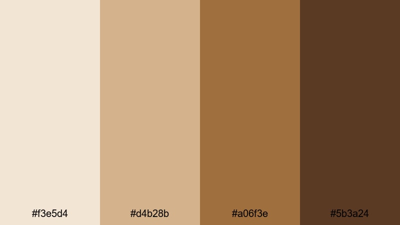 rustic cabin interior pale brown color palette with hex codes