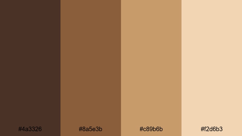 rustic cabin morning brown color palette with hex codes
