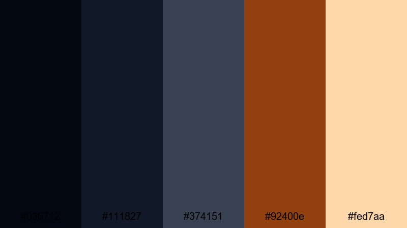rustic cabin twilight dark color palette with hex codes